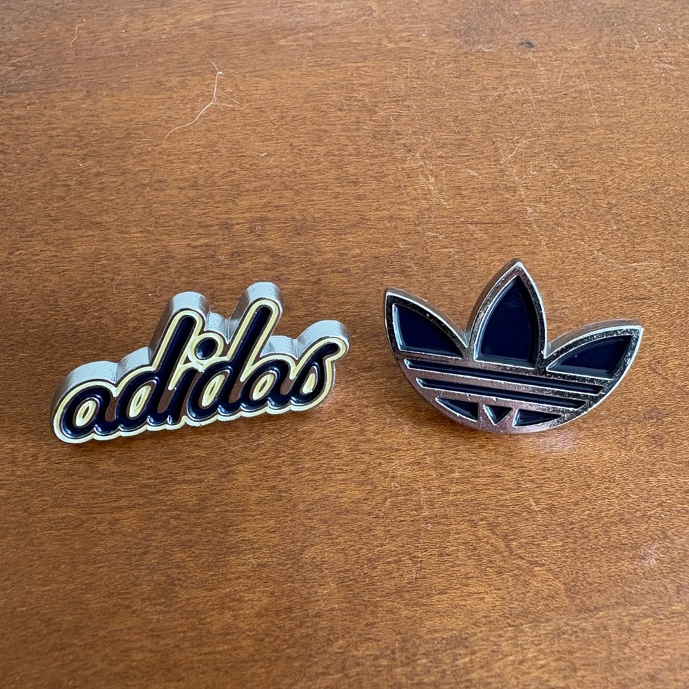 Adidas Black and Silver Logo Pin Set